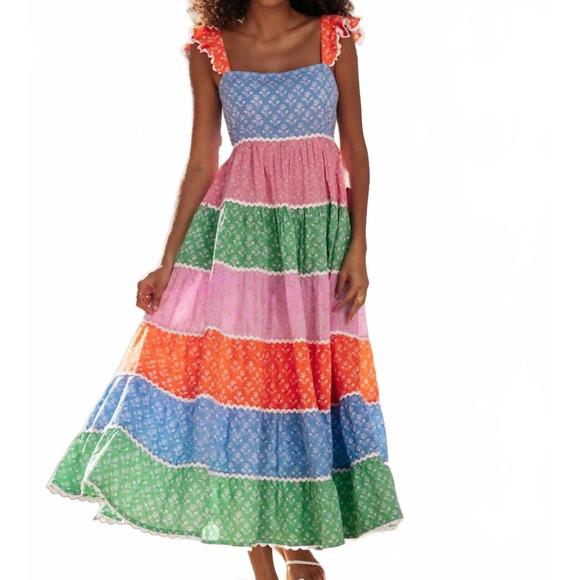 PINK CITY PRINTS Dresses & Skirts - NEW PINK CITY PRINTS xanthe dress in rainbow patchwork